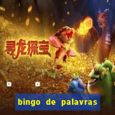 bingo de palavras 3 ano